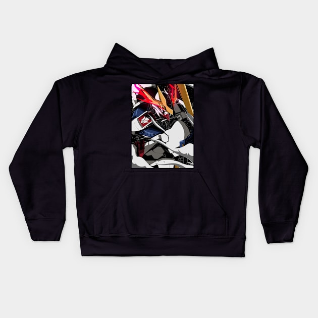 Gundam Barbatos Lupus Rex Kids Hoodie by Dishaw studio